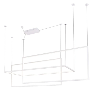 Minimalistyczna lampa wisząca GEOMETRIC P0272 LED 26,6 3000K metal biała