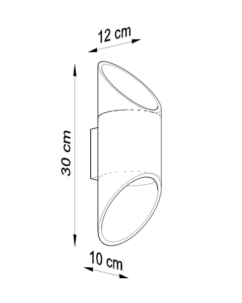 Kinkiet LAMPA ścienna SL.0108 metalowa OPRAWA tuba biała