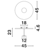 Plafon do jadalni COLCHANI LE44667 LED 15W 3000K plate dysk biały
