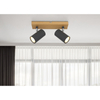 Regulowana lampa nasufitowa Robby 57911-2G grafitowa drewno