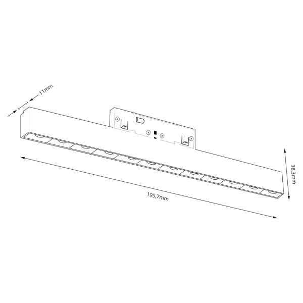 Szynowa lampa ledowa magnetyczna Magnetic Track ML2176 LED 12W CCT czarny