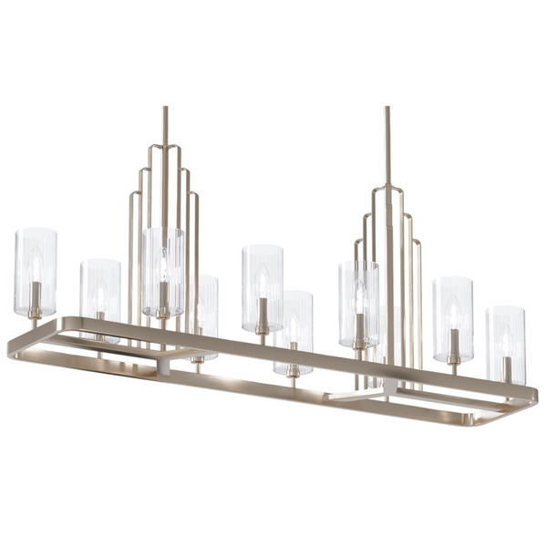 Geometryczna lampa wisząca QN-KIMROSE10-PN szkło nikiel