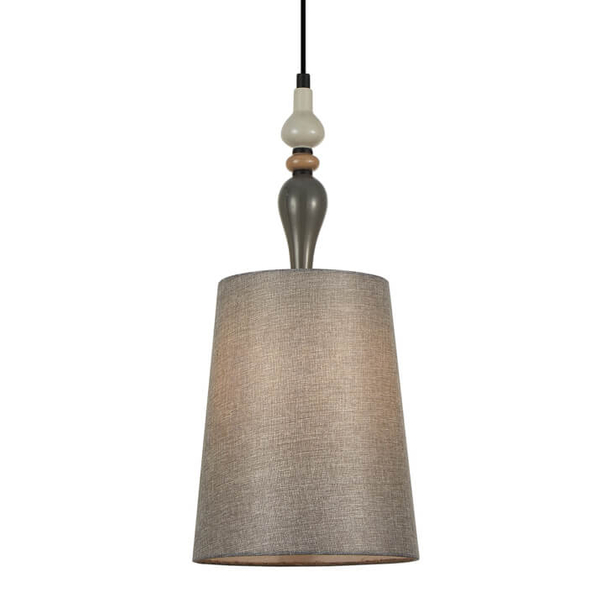 Dekoracyjna lampa wisząca Nerom PND-22374C-BK Italux do salonu czarny szary
