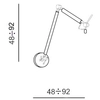 Ruchoma lampa ścienna Zyta AZ4190+AZ2600 czarna do jadalni industrial