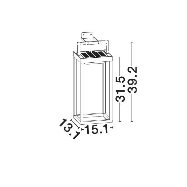 Stojąca lampa na taras OLVERTO LE75291 LED 2W 3000K solarny IP54 antracyt
