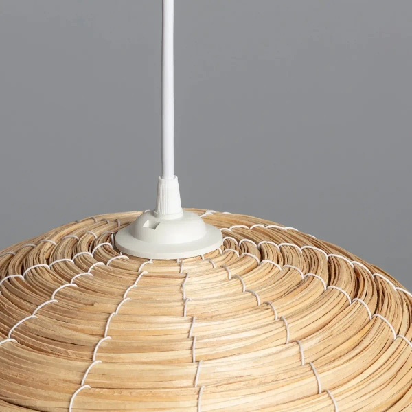 Kopułowa lampa wisząca Napoli ABR-LWB55-NP. do jadalni boho drewniana