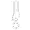 Kaskadowa lampa wisząca MATARO 364130532 Trio do jadalni chrom czarny