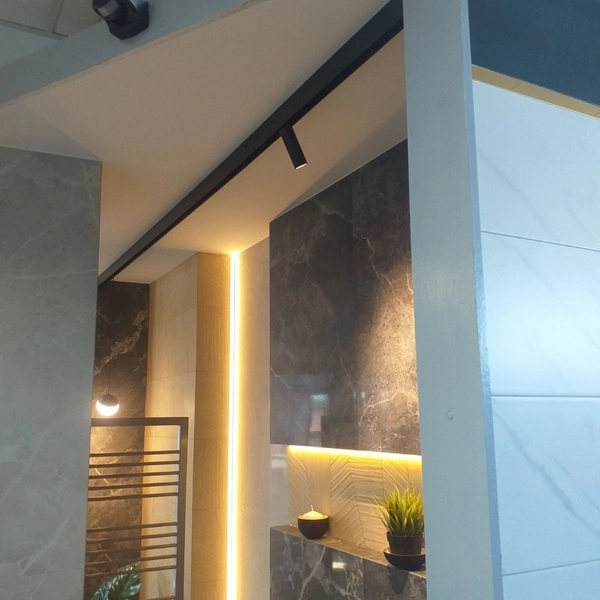 Szynowa oprawa Magneto Abigali LWQ-M09 LED 24W l-kształtna czarna