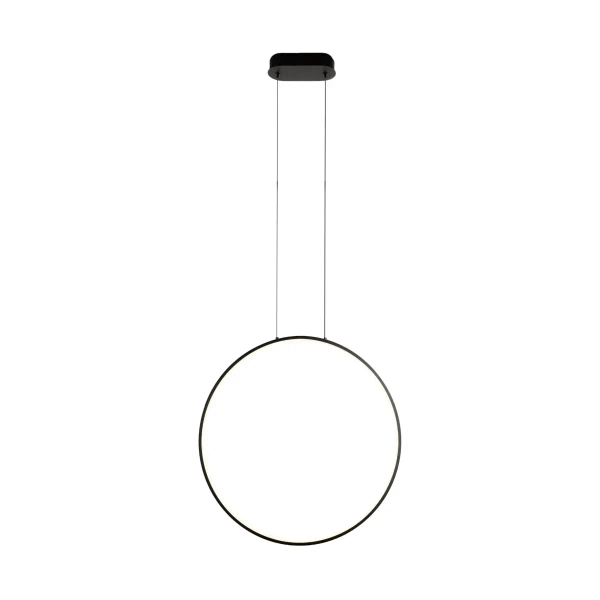 Pierścieniowa lampa wisząca VISUAL czarna P0652 1xLED 22W 3000K IP44 do łazienki