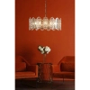 Wisząca lampa glamour Porthos POR1575 kryształowa na łańcuchu mosiądz