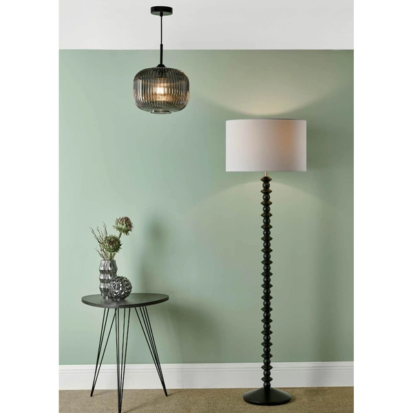 Loftowa lampa wisząca Demarius DEM0110 szklana przydymiony czarny