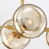 Szklana lampa wisząca Nottingham QN-NOTTINGHAM-6LP-AB złoty przezroczysty