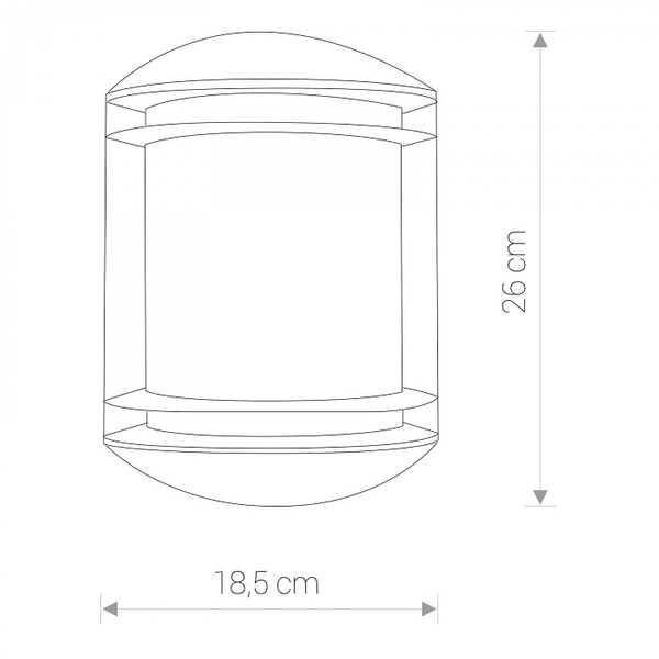Oprawa elewacyjna grafitowa QUARTZ 3411 ogrodowa lampa kinkiet