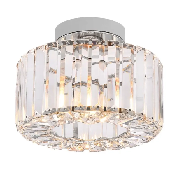 Glamour plafon natynkowy Vetro LP-2910/1C CH okrągły chrom