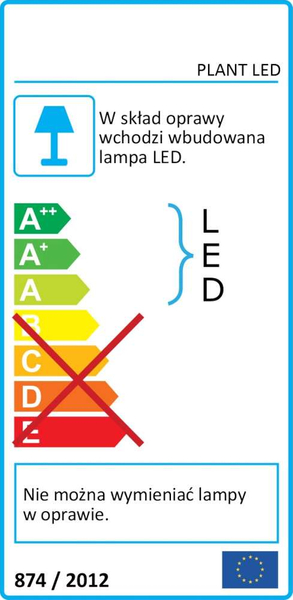 Słupek LAMPA stojąca PLANT LED 5W 4500K 03130 Ideus zewnętrzna OPRAWA ogrodowa NAŚWIETLACZ reflektorowy outdoor IP65 czarny