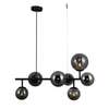 LAMPA wisząca FRONTERA PND-40423-7 Italux loftowa OPRAWA modernistyczny ZWIS kule balls czarne przydymione