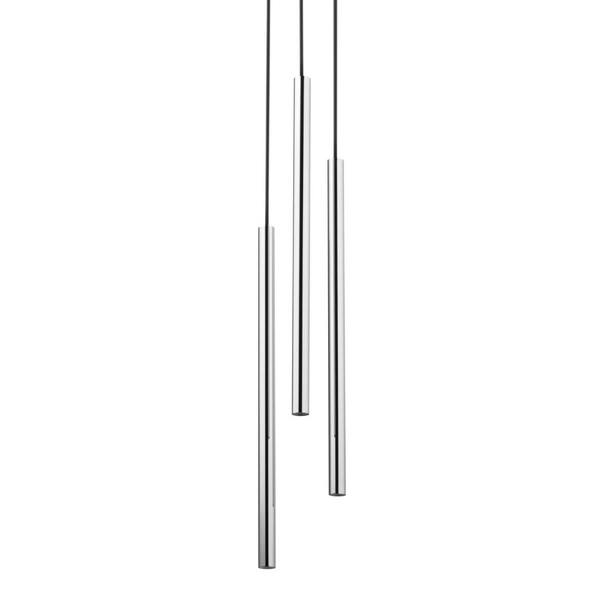 Kaskadowa lampa wisząca Sopel 40731 Sigma tuby czarna srebrna