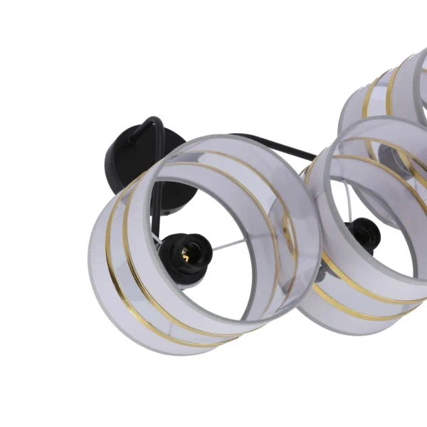 Sufitowa lampa z abażurami Andy 33-00514 biały złoty czarny