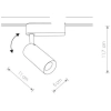 LAMPA sufitowa PROFILE IRIS 9000 Nowodvorski metalowa OPRAWA reflektorek LED 12W 3000K do systemu szynowego 1-fazowego biały