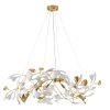 Żyrandol ceramiczny BOTANIKA biały złoty dekoracyjny 6xG9 do salonu XY080P-L1000 gold