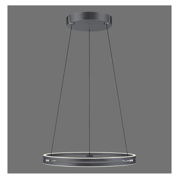 Wisząca lampa PUREE-LOOP szara LED 53W 2700-5000K pierścień do jadalni nad stół 2551-15