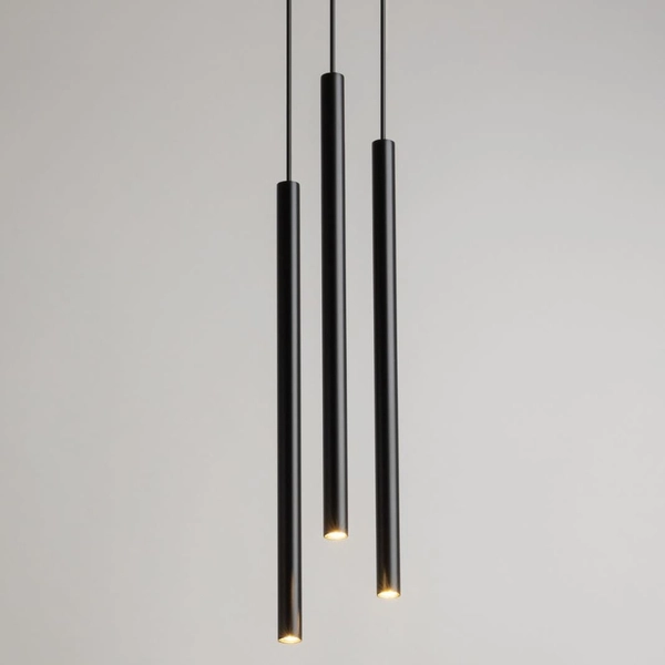 Potrójna lampa wisząca sople Sopel 33622 Sigma salonowa metalowa czarna