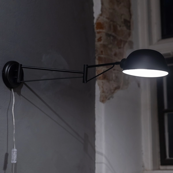 Lampa ścienna Portland 108587 Markslojd metalowa oprawa regulowana czarna