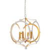 Nowoczesna lampa świecznikowa L&-191922 Light& zwis biała złota