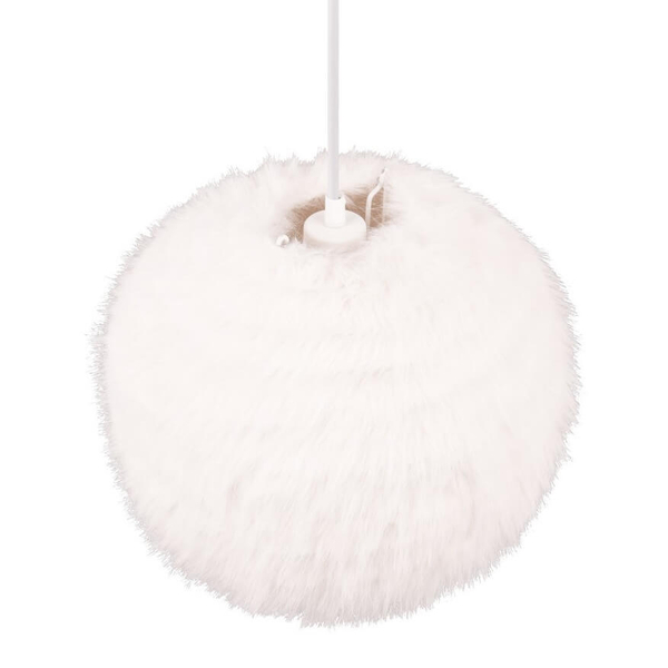 Pluszowa lampa wisząca Furry R31581001 kula biały
