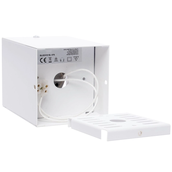 Spot LAMPA sufitowa BLOCCO ML476 Milagro natynkowa OPRAWA metalowa LED 7W 3000K oczko regulowane kostka cube biała