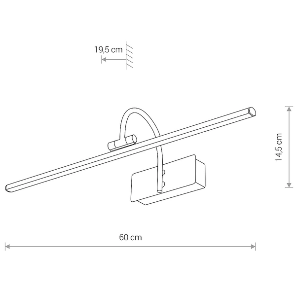 Galeryjka LAMPA ścienna GIOTTO LED 8170 Nowodvorski kinkiet OPRAWA metalowa LED 12W 3000K nad obrazy mosiądz