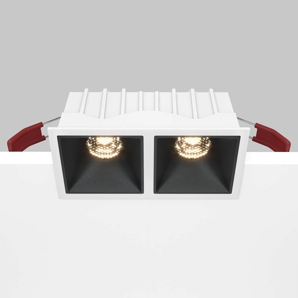 Lampa wpuszczana Alfa DL043-02-10W3K-D-SQ-WB LED 20W 3000K biały czarny