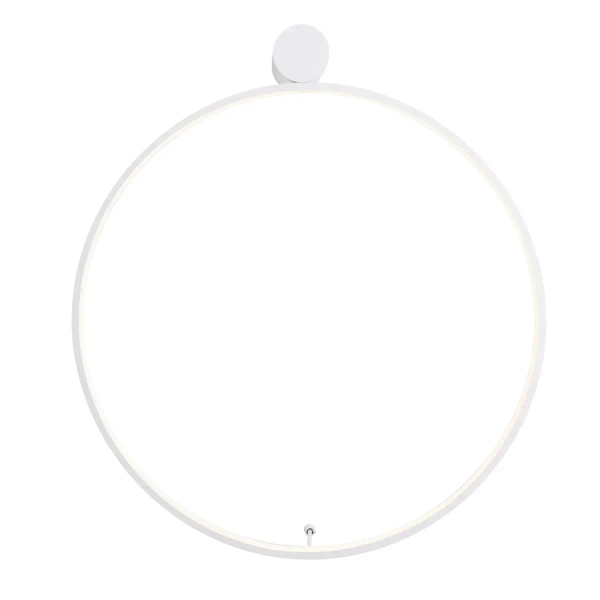 Łazienkowa ścienna lampa VISUAL biała W0434 1xLED 22W 3000K IP44 pierścień