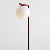 Kulista lampa podłogowa Zac 1038A15_1 Aldex metalowa biała czerwona