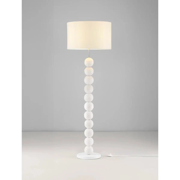Skandynawska lampa stojąca CELVIRO LE45307 kule papierowe białe