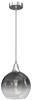 Wisząca lampa kulista Monte MLP8320 przydymiona srebrna