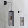 Lampa ścienna Fabia K-4939 industrial czarny złoty