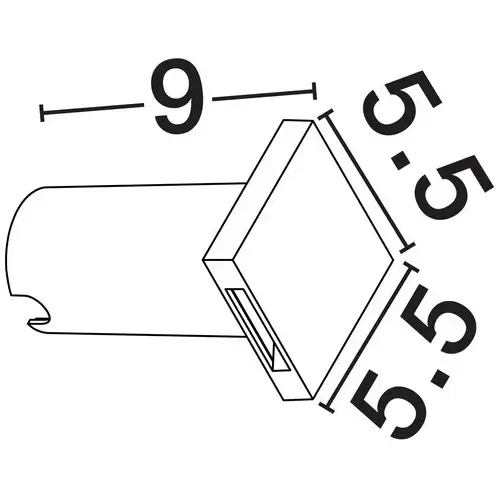 Kwadratowy kinkiet ścienny TENAVIA LE75340 LED 1W 3000K IP67 czarny
