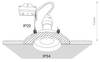 Schodowa lampa czarna Echo 8372 okrągły wpust punktowy metalowy