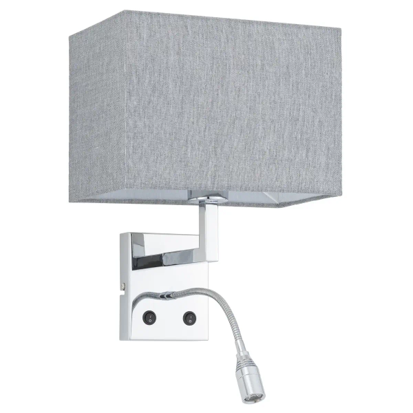 Abażurowa lampa ścienna HOTEL MOOD 11793 LED 2,2W 4000K szara chrom