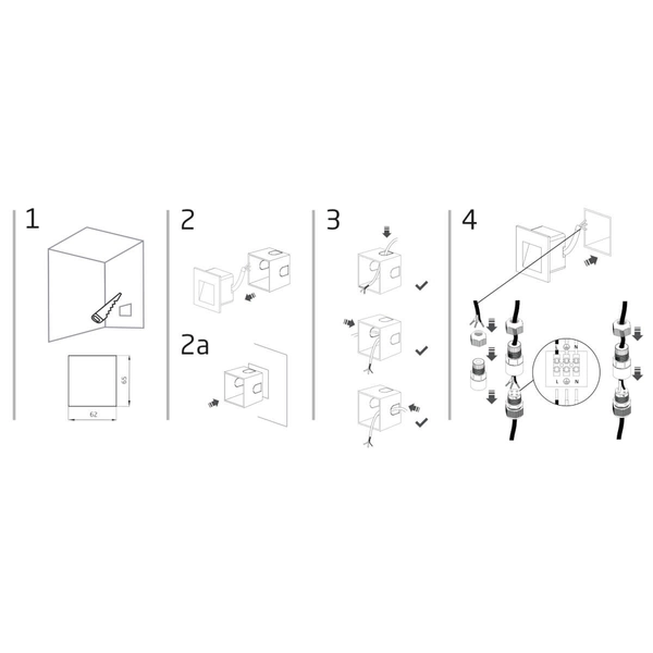 Nowoczesna lampa schodowa STEP 6907 LED 3W 3000K outdoor grafitowa