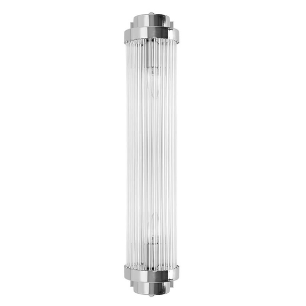 Szklana lampa ścienna Column MSE010100362 Moosee do jadalni chrom