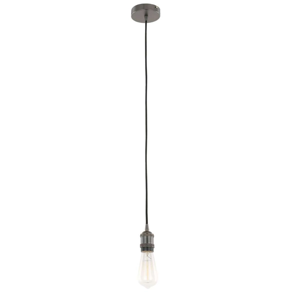 LAMPA wisząca CLASSO DS-M-034 MATT BLACK Italux metalowa OPRAWKA industrialny ZWIS przewód loft czarny matowy