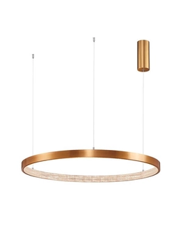 Okrągła lampa wisząca Moron do sypialni LED 50W 3000K złota
