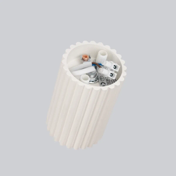 Sufitowa lampa ryflowana KARBON SL.1587 tubka do salonu beżowa