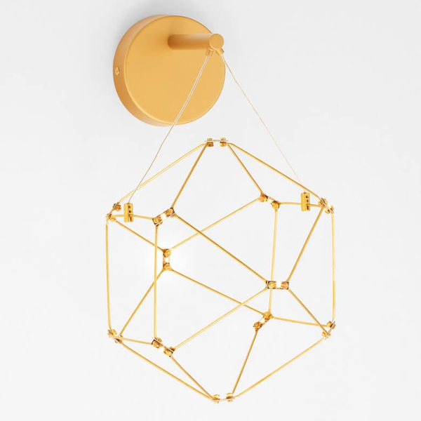 Przyścienna lampa ASIS LE44325 LED 6W 3000K geometryczna złoty