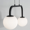 Loftowa LAMPA wisząca UBEDA LE41804 Luces Exclusivas modernistyczna OPRAWA szklane kule LED 16W 3200K zwis biały czarny
