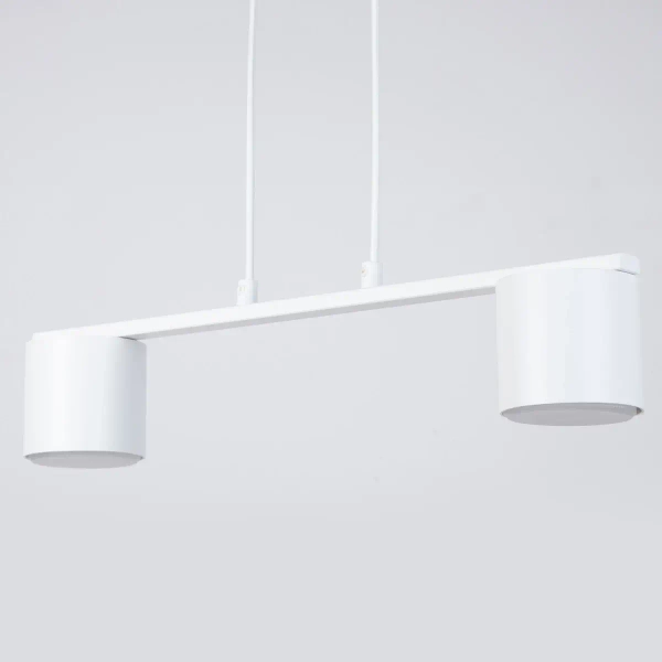 Podwójna zwisająca lampa Mila 2 41349 na belce do sypialni biały