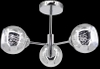 Szklana lampa sufitowa 2209/3 8C do jadalni chrom