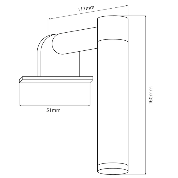 Minimalistyczny kinkiet do łazienki Apa Mini ML2248 LED 4W 4000K IP44 chrom